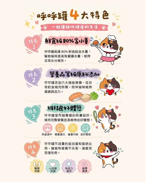 可蒂毛毛「呼呼罐」新手貓奴6入試食組